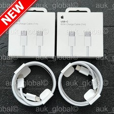 2 x Genuine Apple USB-C to USB-C Fast Cable Charger 1m Type C iPhone 15/16/17Pro