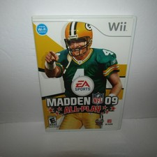 Madden NFL 09 All-Play Nintendo Wii Video Game with Manual Tested and Working