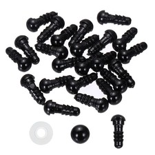 6mm Safety Eyes, 40 Pcs Plastic Craft Eyes, Black