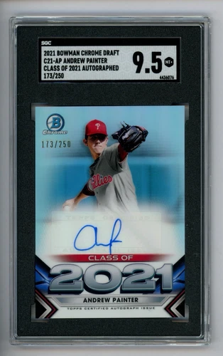 2021 Bowman Chrome Draft Andrew Painter Class Of 2021 Autograph #/250 SGC 9.5