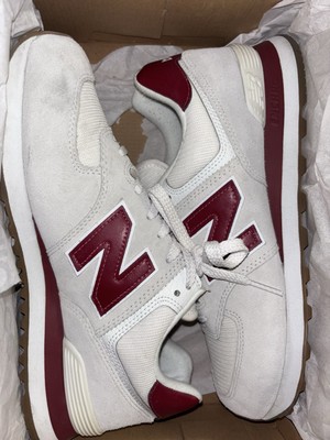 New Balance 574 (White/Grey/Red)
