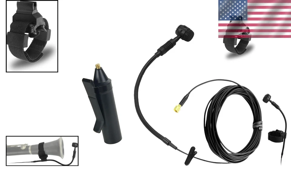 Universal Clip On Mic for Clarinet - XLR Connectivity - Image 2 of 4
