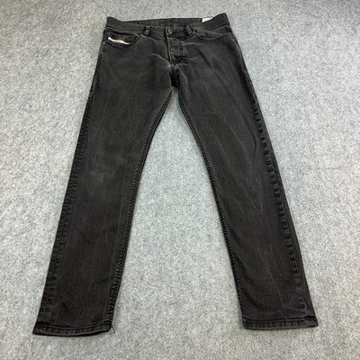 Diesel Herren Jeans Slim Tapered 32 30 Stretch Dark Wash Schwarz Tepphar 0886Z
