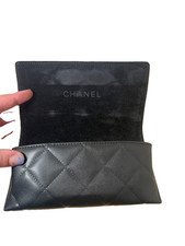 Chanel Sunglasses Eyeglasses Quilted Canvas Soft Black Case