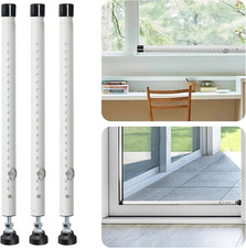 Adjustable Sliding Door Security Bar - 3 Pack Heavy Duty Window Lock Bars