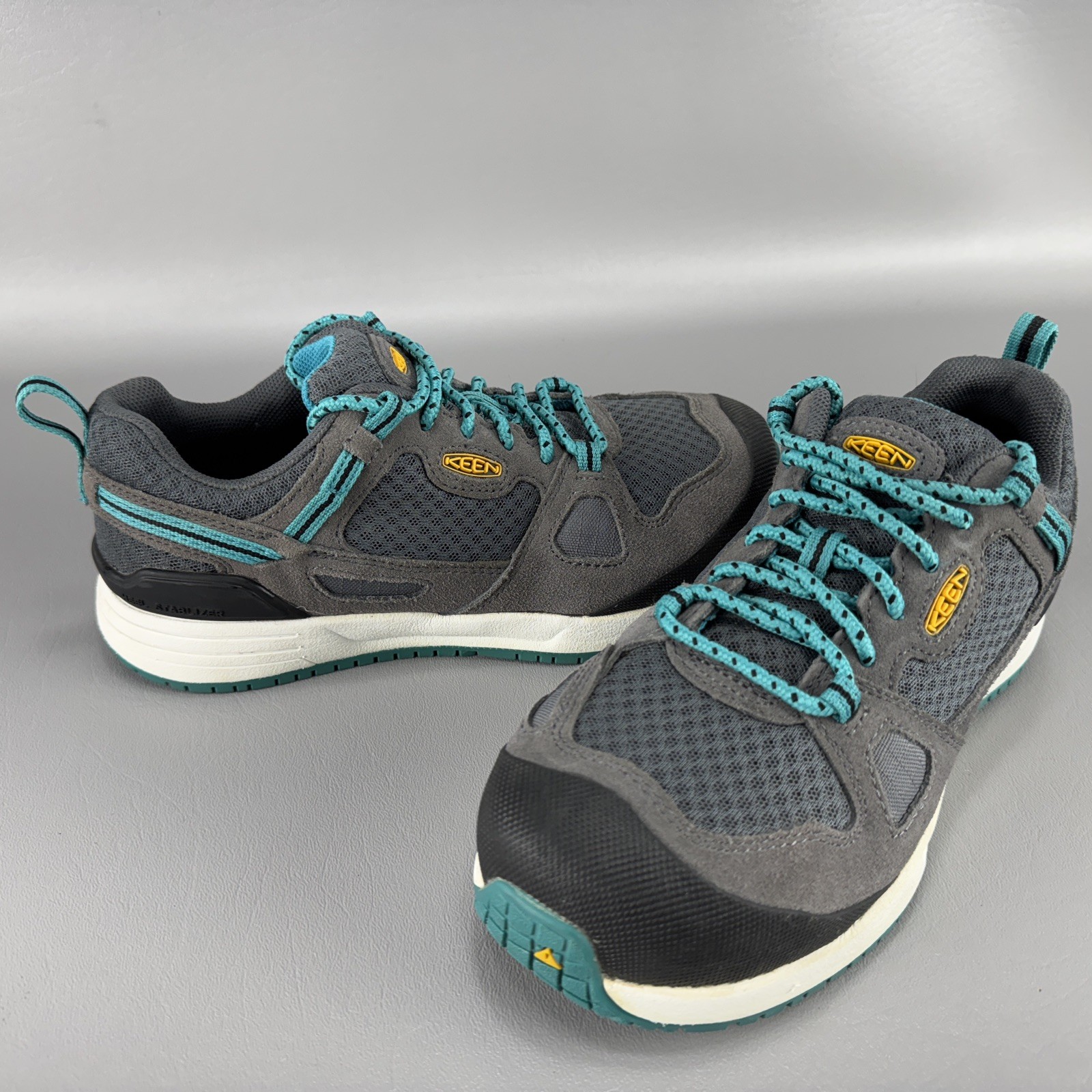 Scarpe Keen donna taglia 6 5 M Springfield grigio lago blu punta antinfortunistica lavoro industriale