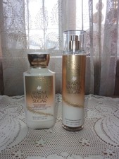 Bath Body Works Warm Vanilla Sugar 8 oz fragrance mist body lotion NEW 2 pc