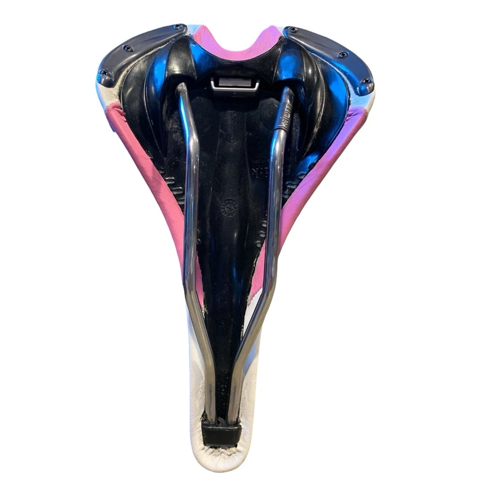 Sillín de bicicleta para mujer Fizik Vitesse HP - Rieles Kium - Blanco/Rosa - 266G Foto 2 de 4