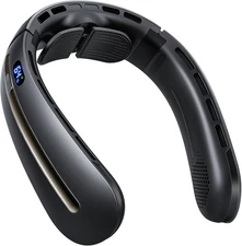 SWEETFULL Neck Fan, 3 Turbo Portable Fans with Support, 4 Medium, Black 