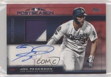 2019 Topps Postseason Performance Relics Red 23/25 Joc Pederson Auto b8h