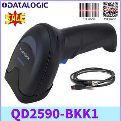 Datalogic QuickScan QD2590-BK 1D/2D Portable Barcode Scanner Kit With USB Cable