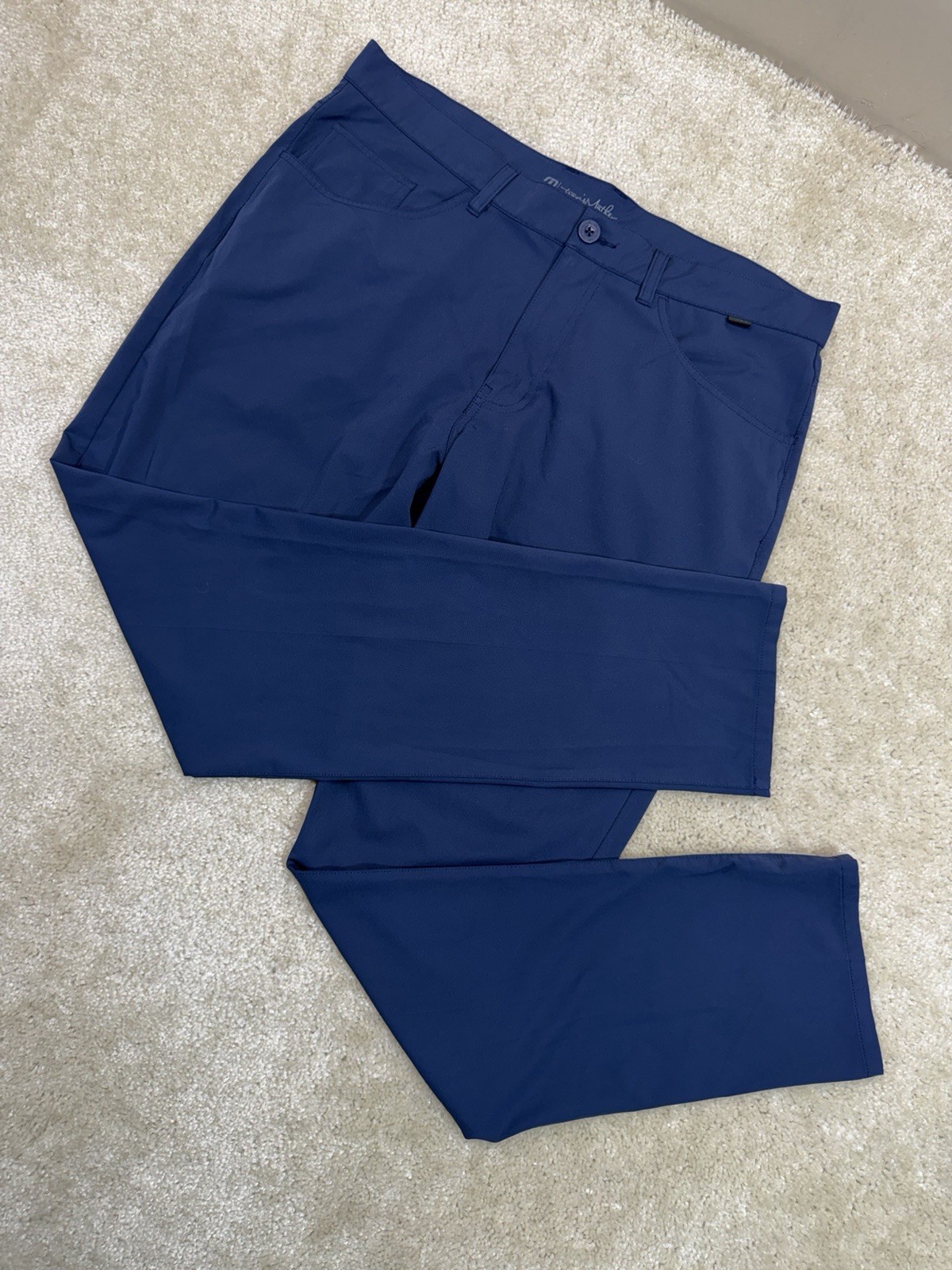 Pants Mens 36x30 Blue Performance Lightweight Straight Leg