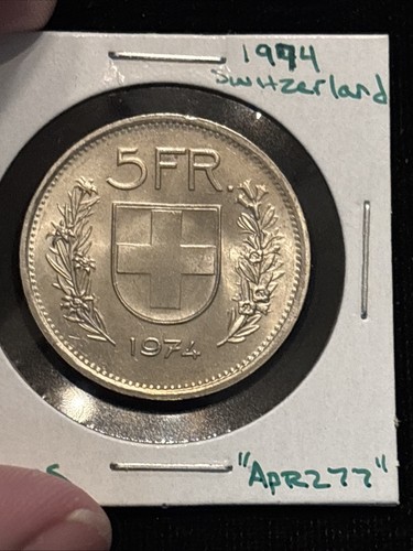 1974 Switzerland 5 Francs “apr277” - 第 12/24 張圖片
