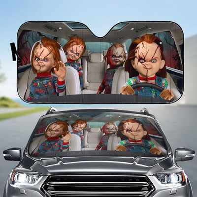Chucky Childs Play Horror Halloween Character Auto Sun Shade
