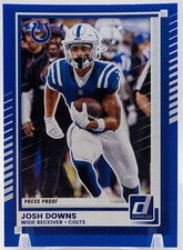 2025 Panini Donruss Football - Josh Downs Card 42 Blue Press Proof