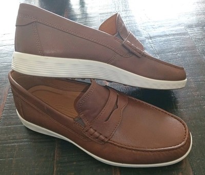 Ecco Men's S Lite Penny Loafer Brown Tan Extra Wide Men's Size 7 - 7.5 
