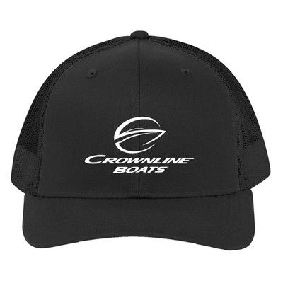 Crownline Boats Black Trucker Hat Cap Adult Size