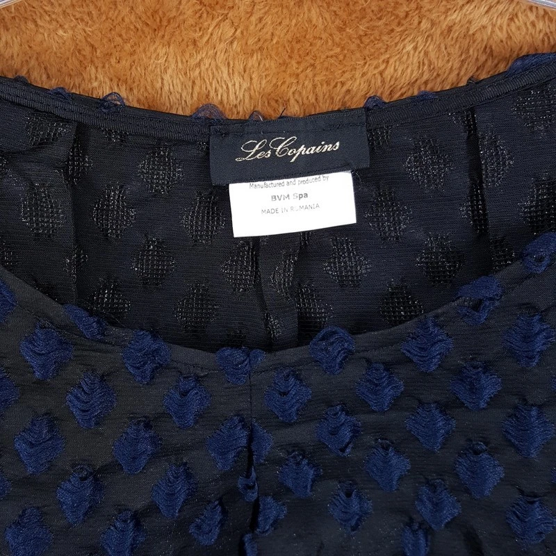 Vestido recto LES COPAINS para mujer talla 46 negro azul bordado pulóver bolsillos Foto 2 de 4