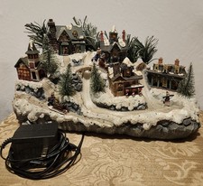 Avon Noël Fibre Optique Village Couleur Changement Décor Vacances 2003 Vintage.