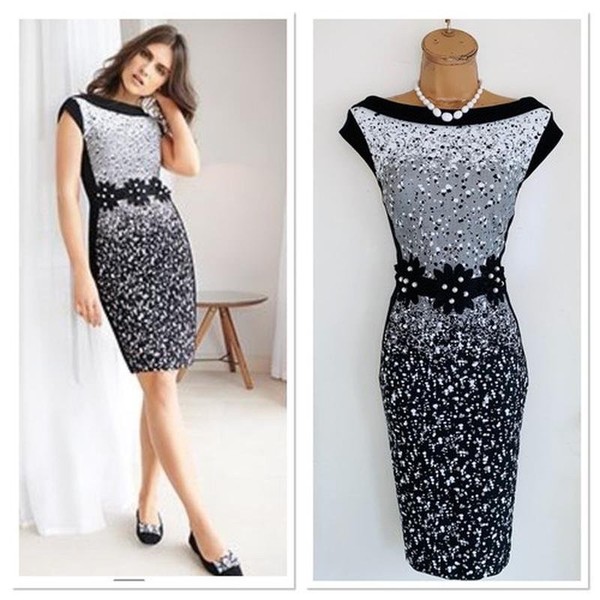 Women Joseph Ribkoff Dress Black Knit 40 / L / 48