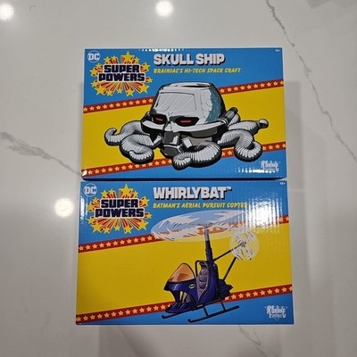Lot 2 NIB DC Super Powers Batman Whirlybat & Brainiacs Skull Ship McFarlane Toys