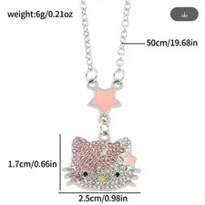 Hello Kitty Bling Necklace Pink New