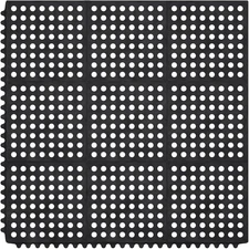 36"x36" Heavy Duty Anti-Fatigue Rubber Mat, Non-Slip, Drainage, Indoor/Outdoor