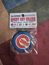 Vintage Chicago Cubs Tag Express Laser Engraved Durable Rubber Key Chain