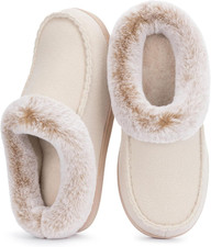 Women'S Memory Foam Hard Bottom House Slippers