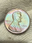 1909 VDB Philadelphia Mint Copper Lincoln Lustr AU +Wheat Cent High Grade Toned