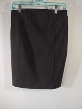 Express Design Studio Classic Gray Pencil Skirt, Size 4, Side Zip, Lined, 6404