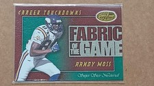 2000-LEAF CERTIFIED-RANDY MOSS FABRIC OF THE GAME 