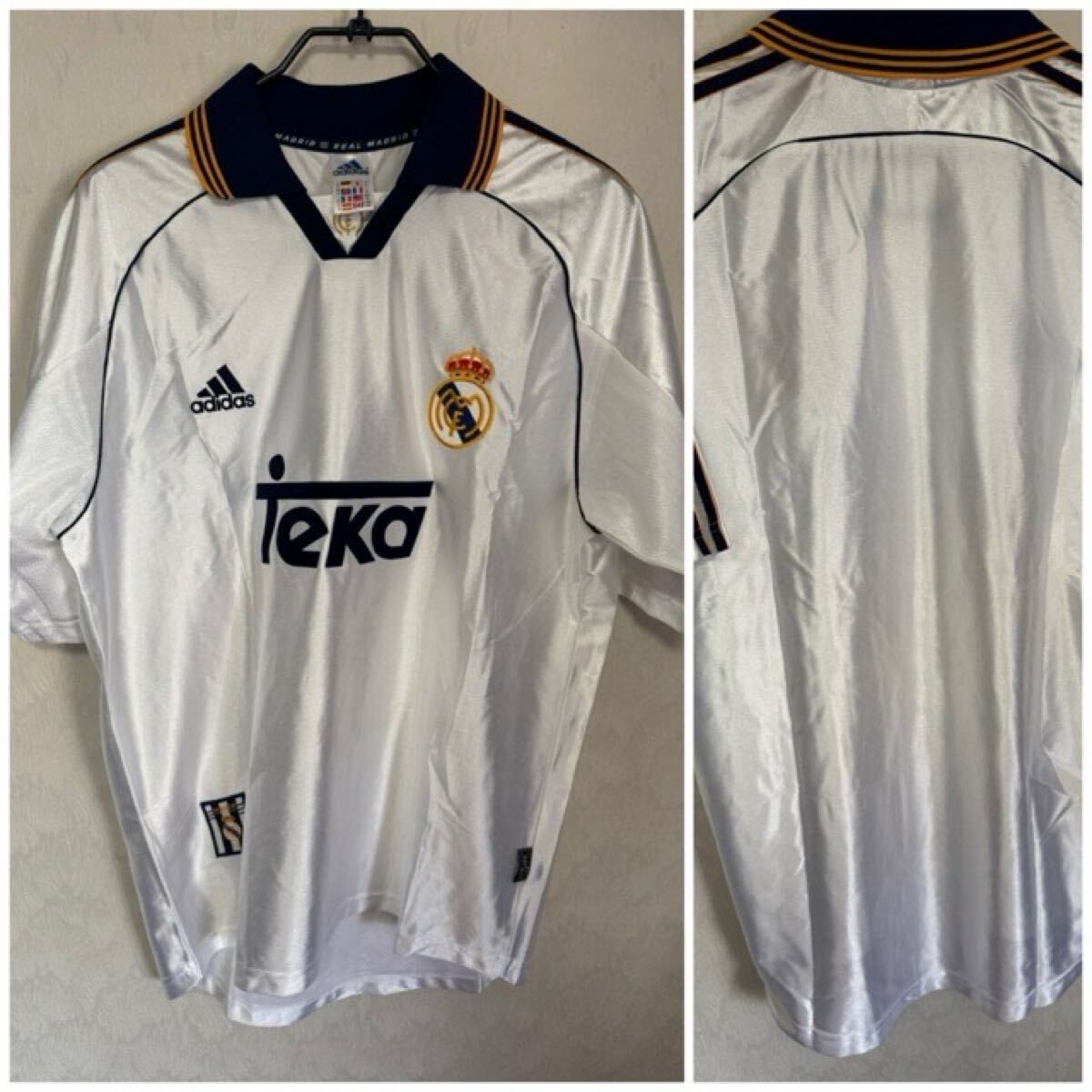 ウェア adidas 98-00 Real Madrid  kit M Real Madrid 1998 2000 Authentic Home Jersey Rare Adidas