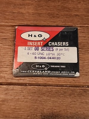 Cleveland 00 Series 4-40.  10°H 30°C Insert Thread Chasers 4pc Set