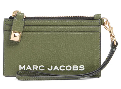 ほこちやまゆ Marc Jacobs Bold Top Zip ID Card Wallet Key Fob Holder Wristlet