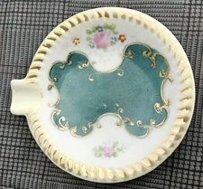 Ceramic Ashtray Made in Occupied Japan and Handpainted By Andrea S