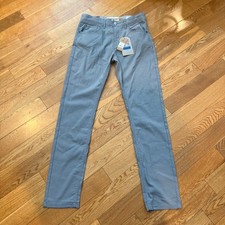 Tailor Vintage Mens 30x32 Performance Tech 4 Way Stretch Pants Grey Slim Fit NWT