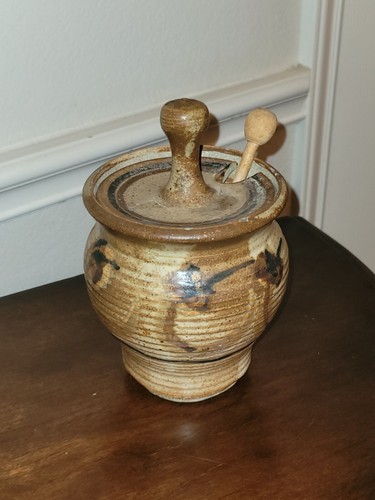 Handmade Studio Pottery Michael Obranovich POT JAR Stoneware Signed - Picture 2 of 12