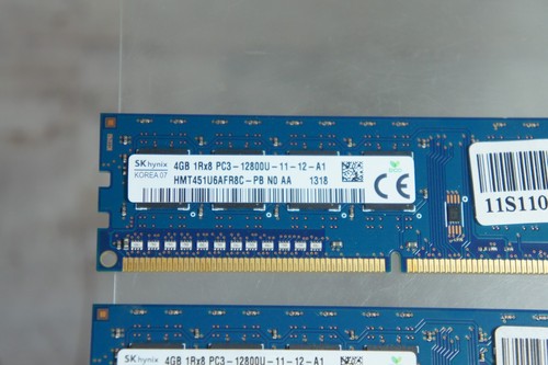 Hynix 8GB (2x4GB) DDR3 1600Mhz PC3-12800U-11-12-A1 RAM Memory DIMM - Picture 2 of 3