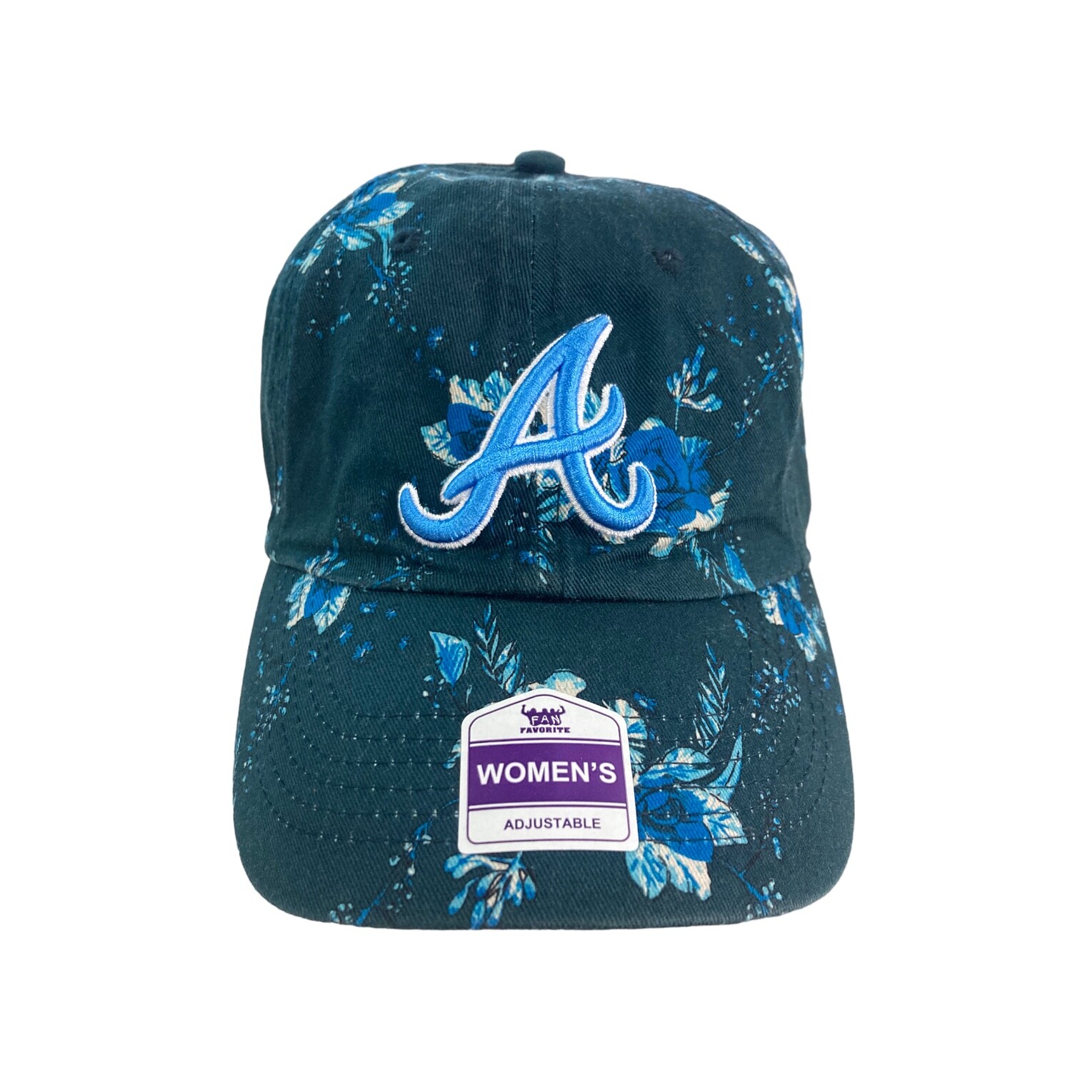 Бейсболка MLB с регулируемой посадкой, любимая женскими фанатами из натуральной кожи (синяя