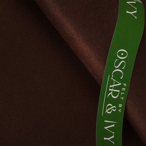 Handicraft Wool/Viscose Felt Fabric Material - Brown - Felt By Oscar & Ivy - Picture 3 of 3