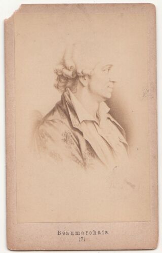 CdV Foto Pierre Augustin Caron de Beaumarchais Schriftsteller um 1880 ! (F2223 - Bild 1 von 2