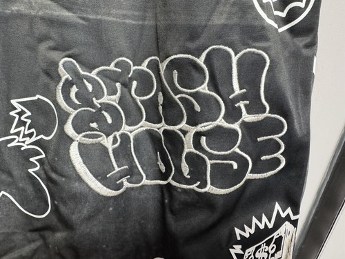 Stash House Jacket Full Zip Men 3 XL vtg 90s black gray gold accents - Picture 18 of 24