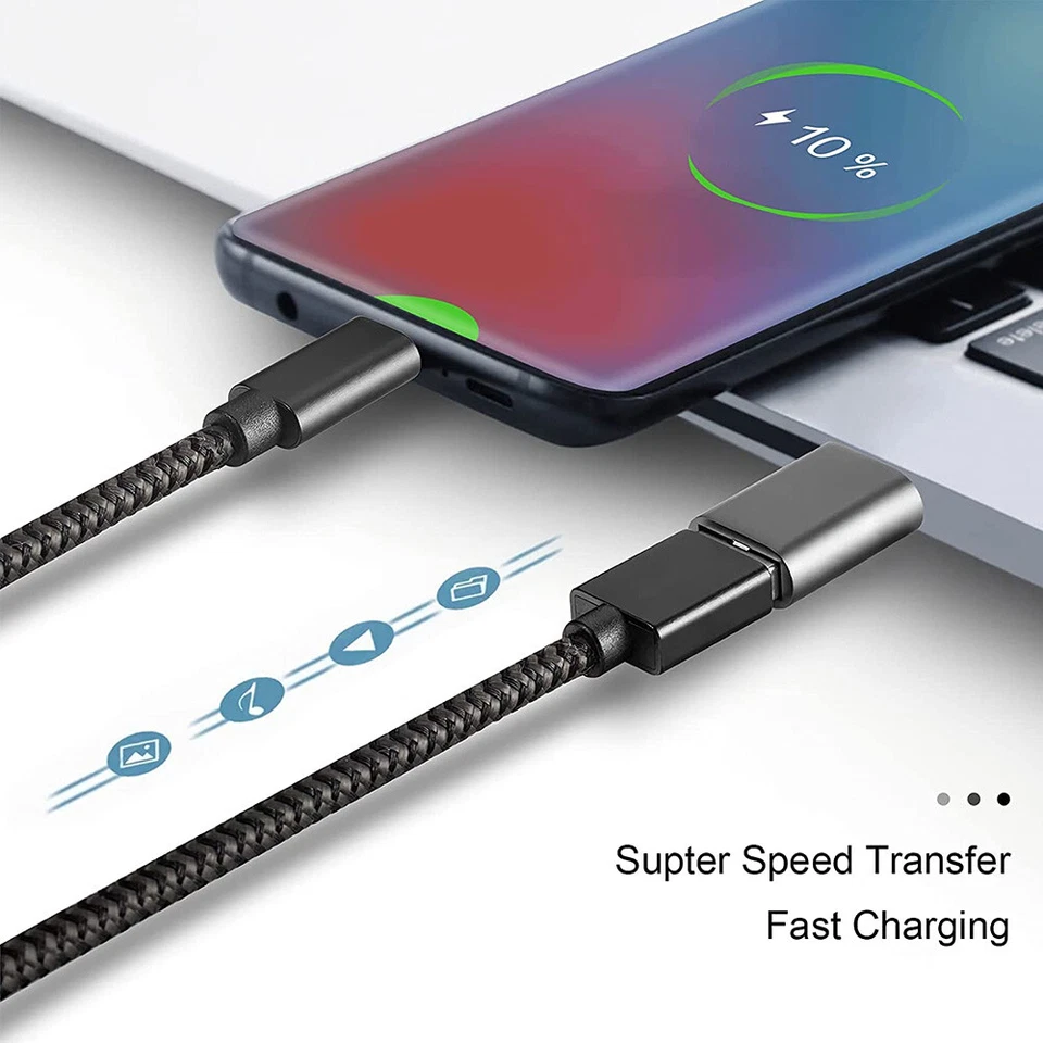 3x Mini USB C Type C Female to USB 3.0 Type A Male Port Converter Adapter Car PC - Image 3 of 4