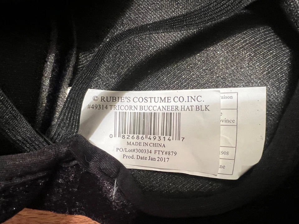 Chapéu pirata Buccaneers boné acessório fantasia Halloween - Imagem 2 de 4