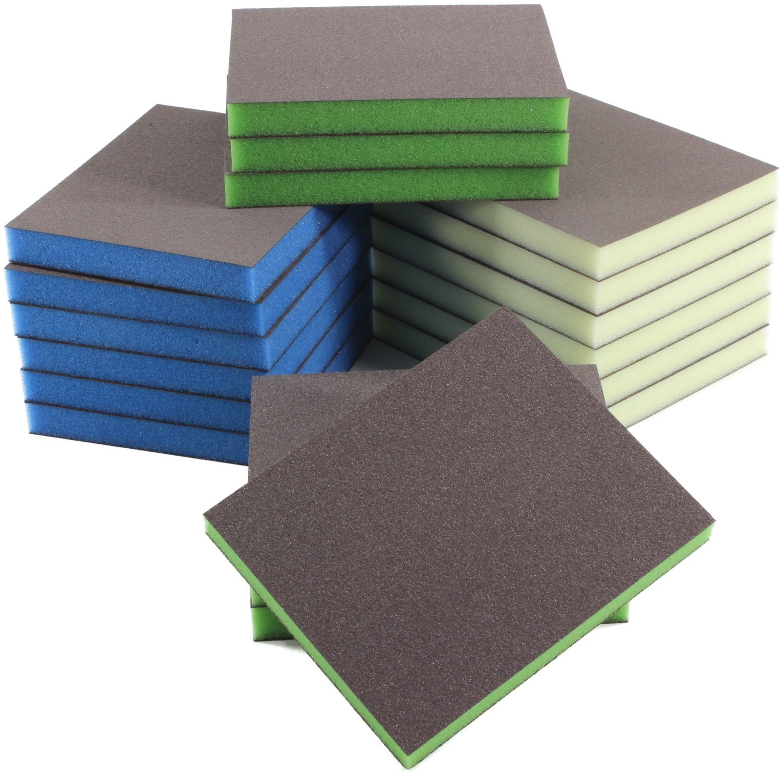 Miosugo 36-tlg Schleifschwamm Set - Nass/Trocken Schleifpads Mit 12 Körnungen 180-4000