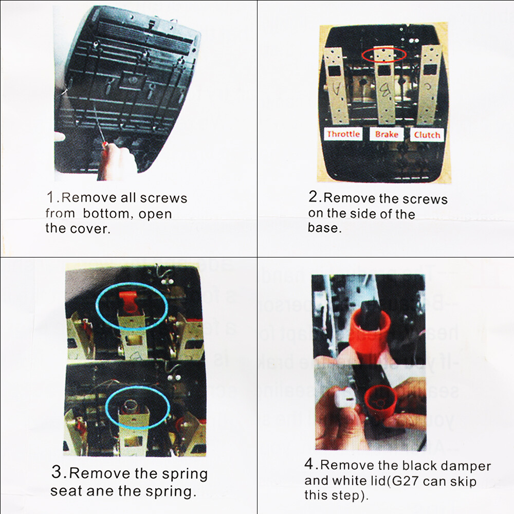 3x Complete Brake Pedal Throttle Clutch Spring Kit for LOGITECH G25 G27