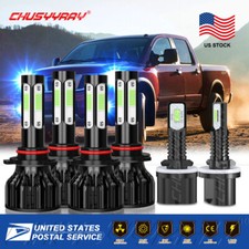 For Nissan Titan 2004-2014 2015 8000k LED Headlights High/Low + Fog Lights Bulbs