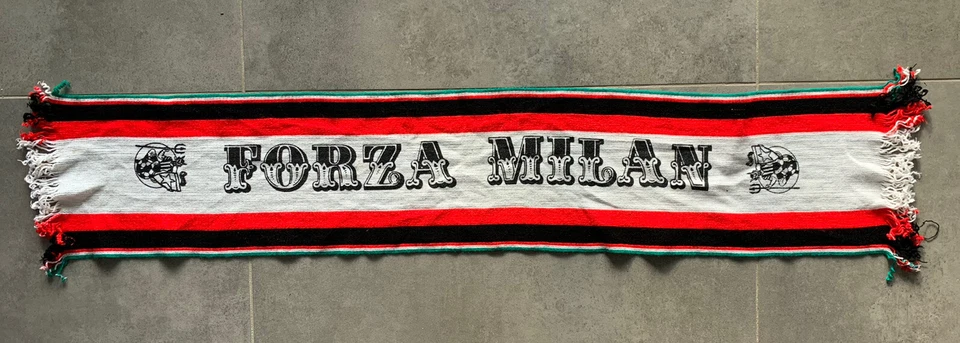 Ancienne Écharpe Forza Milan AC Supporters Vintage Collection Sciarpa Milano - Photo 1/1