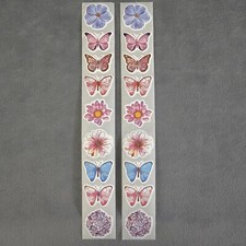Colorful Butterfly and Flower Stickers Set of 27 Stickers in Total